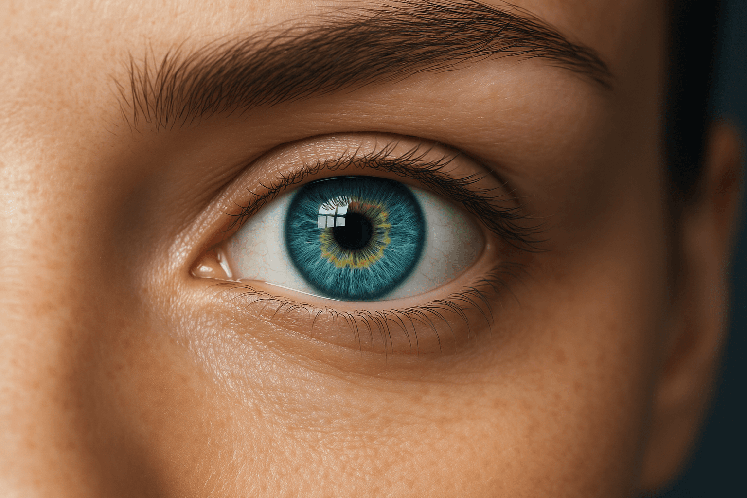 Close-up of human eye iris
