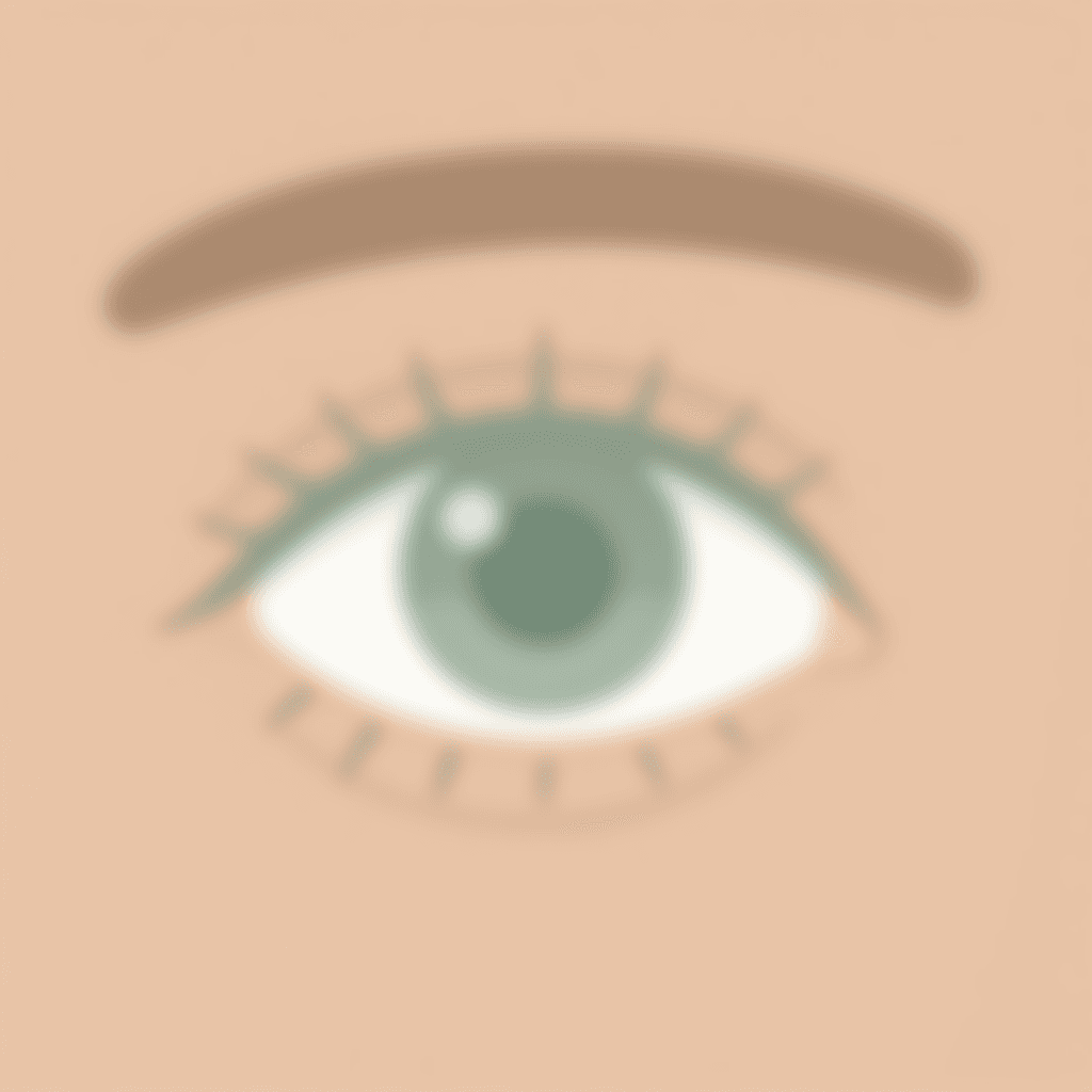 An out-of-focus eye, too soft to read any iris detail